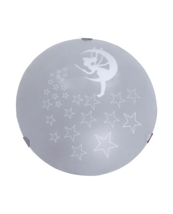 Luminária Plafon Redondo Peq 30cm Fada Branco - 1307 PEQ BR