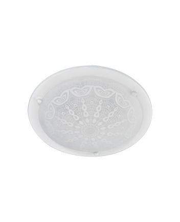 Luminária Plafon Redondo Med. Renda Branco - 2015 MED BR