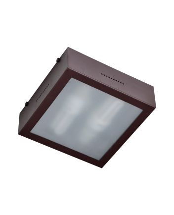 Luminária Plafon Caixa Sobrepor 1lamp E27 Marrom - 1933 MAR