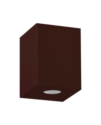 Luminária De Parede Arandela Baliza 1 Visor Redondo Gu10 Mr16 Marrom - 1477 MAR