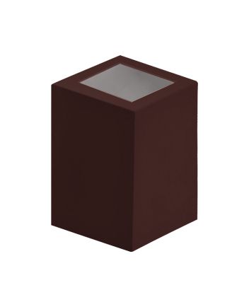 Luminária De Parede Arandela Baliza 2 Visores Quadrado G9 Marom - 1475 MAR