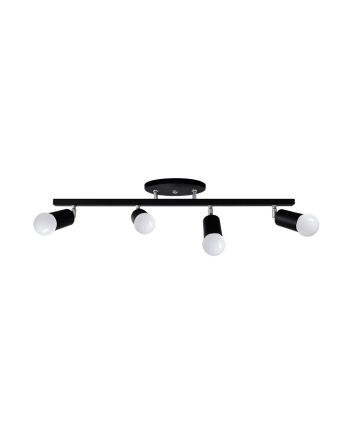 Luminária Spot Trilho 4 Lamp E27 Preto - 6013/4 PT