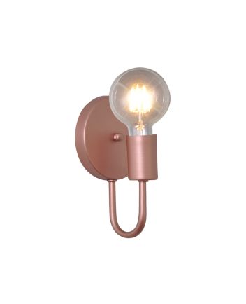 Luminária De Parede Arandela Uno Haste Curva E27 Rosê - 3118/AR RSE