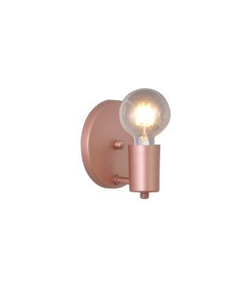 Luminária De Parede Arandela Uno Haste Reta E27 Rosê - 3207/AR RSE