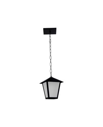 Lustre Pendente Colonial Quadrada Preto - 1480 PT