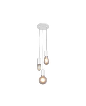 Lustre Pendente Uno C/3 Lamp E27 Branco - 3118/3 BR