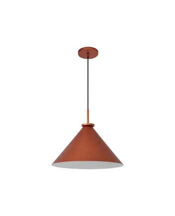Lustre Pendente Cone Belga Gde 1 Lamp E27 Cobre - 3107 GDE CB