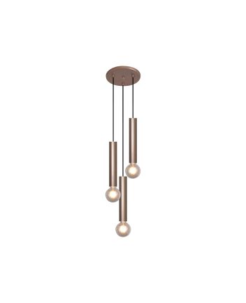 Lustre Pendente Slim Med 3 Lamp E27 Bronze Mate - 3111/3 MED BZM