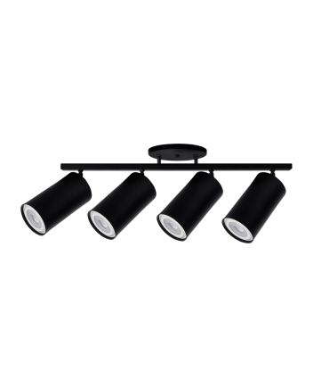 Luminária Spot Trilho 4 Lamp E27 Par20 Preto - 6015/4 PT
