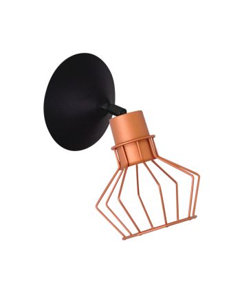 Luminária De Parede Arandela Aramado Mini Diamante Preto/cobre - 3007/AR PT/CB
