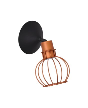 Luminária De Parede Arandela Aramado Mini Esfera Preto/cobre - 3008/AR PT/CB
