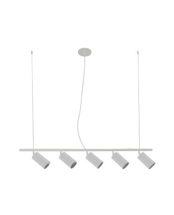 Lustre Pendente Trilho 05 Lamp E27 Par20 Branco - 6005 BR