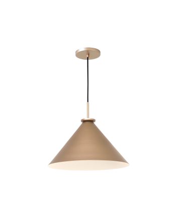 Lustre Pendente Cone Belga Gde 1 Lamp E27 Gold - 3107 GDE GLD