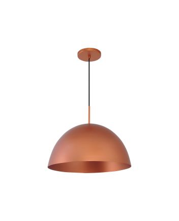 Lustre Pendente Madri 37cm 1lamp E27 Cobre - 3110 MED CB