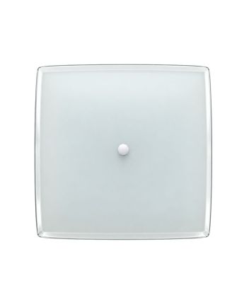 Luminária Plafon Vidro Quadrado 28cm 2lamp E27 - 1211 MED CR