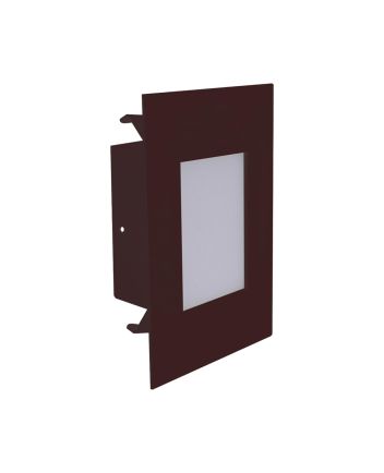 Luminária De Parede Balizador Embutir P/caixa 4x2'' 1 Lamp G9 Marrom - 1479 MAR