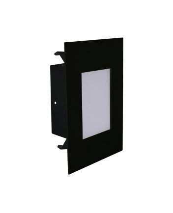 Luminária De Parede Balizador Embutir P/caixa 4x2'' 1 Lamp G9 Preto - 1479 PT