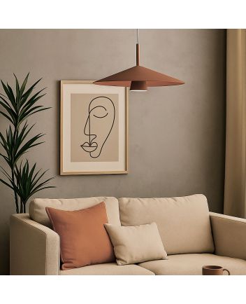 Pendente Lótus 450mm 01 Lâmp Mr16 - Terra Cota