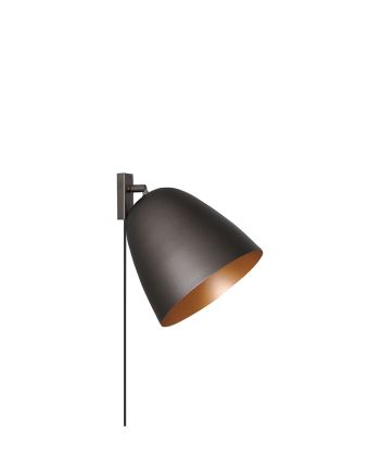 Luminária De Parede Arandela Luna 1lamp E27 Grafite/gold - 3125/AR GRF/GLD