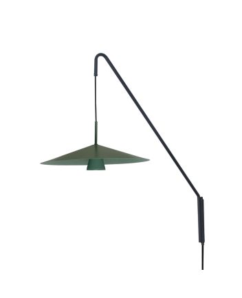 Arandela Articulada com Tomada Lótus Preto/Verde Militar - 3171/AR PT/VDM