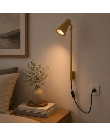 Arandela Pixel Reta Articulada com tomada p/1 Lamp - 3215/AR GLD