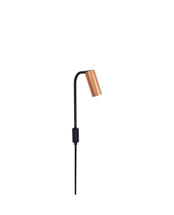 Arandela Slim Articulada com Haste 01 Lâmp MR11 Preto com Gold - 5013/AR PT/GLD