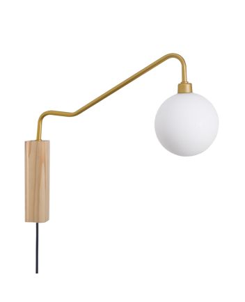 Arandela Monalise Pinus C/bola de Vidro 1lamp G9 - Gold
